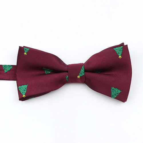 Mens Christmas Bow Tie High Quality Jacquard Woven Red Blue