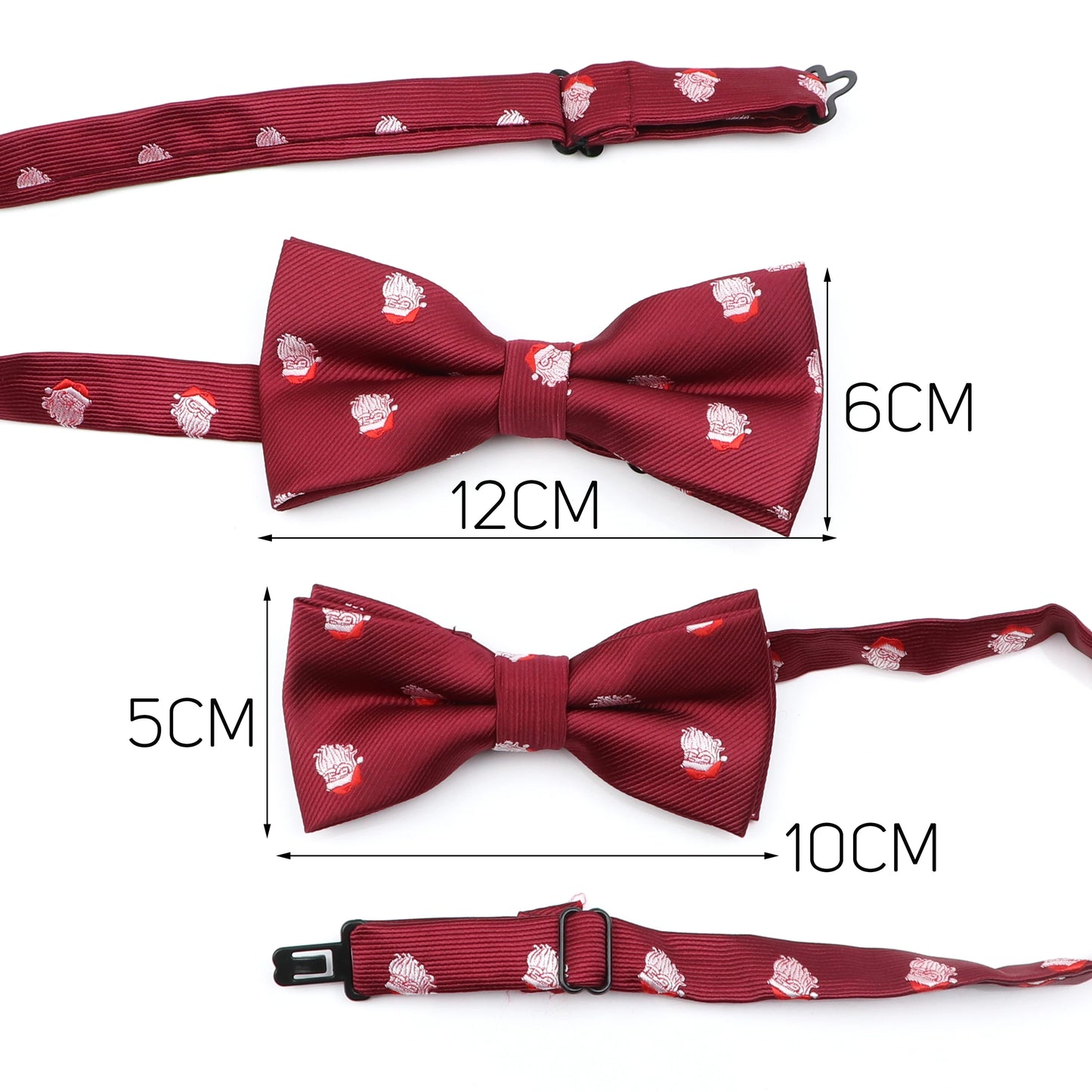 Mens Christmas Bow Tie High Quality Jacquard Woven Red Blue