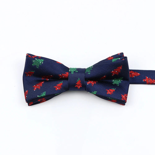 Mens Christmas Bow Tie High Quality Jacquard Woven Red Blue