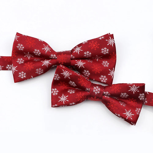 Mens Christmas Bow Tie High Quality Jacquard Woven Red Blue