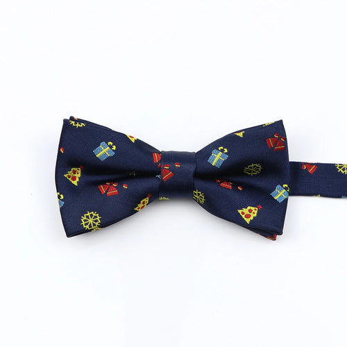 Mens Christmas Bow Tie High Quality Jacquard Woven Red Blue