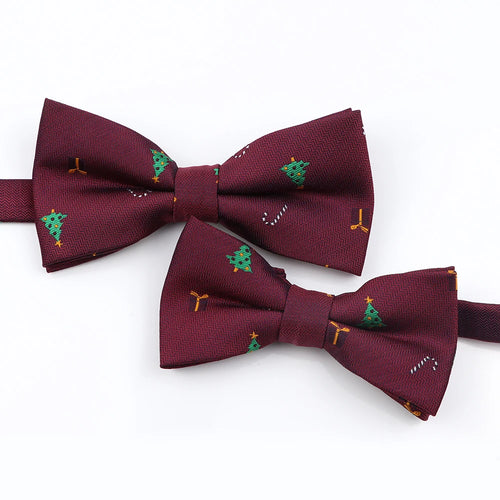Mens Christmas Bow Tie High Quality Jacquard Woven Red Blue