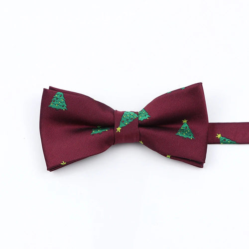 Mens Christmas Bow Tie High Quality Jacquard Woven Red Blue