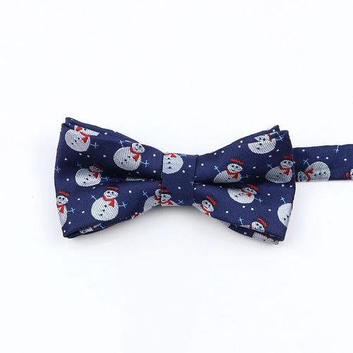 Mens Christmas Bow Tie High Quality Jacquard Woven Red Blue