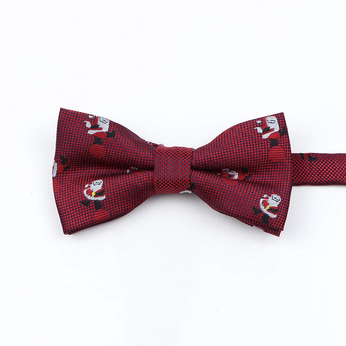 Mens Christmas Bow Tie High Quality Jacquard Woven Red Blue