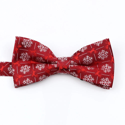 Mens Christmas Bow Tie High Quality Jacquard Woven Red Blue