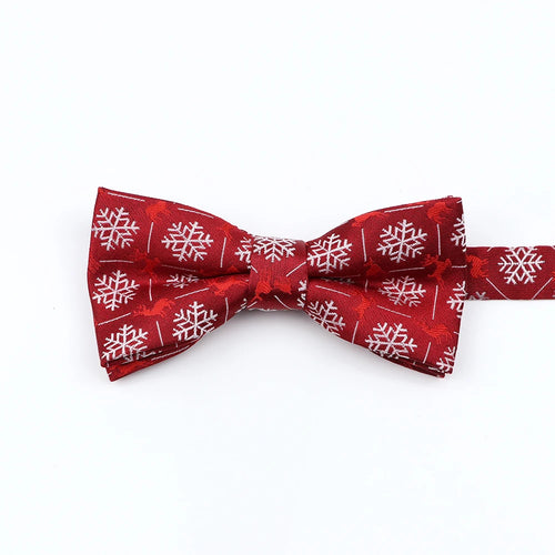 Mens Christmas Bow Tie High Quality Jacquard Woven Red Blue