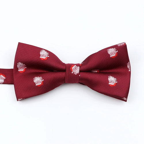 Mens Christmas Bow Tie High Quality Jacquard Woven Red Blue