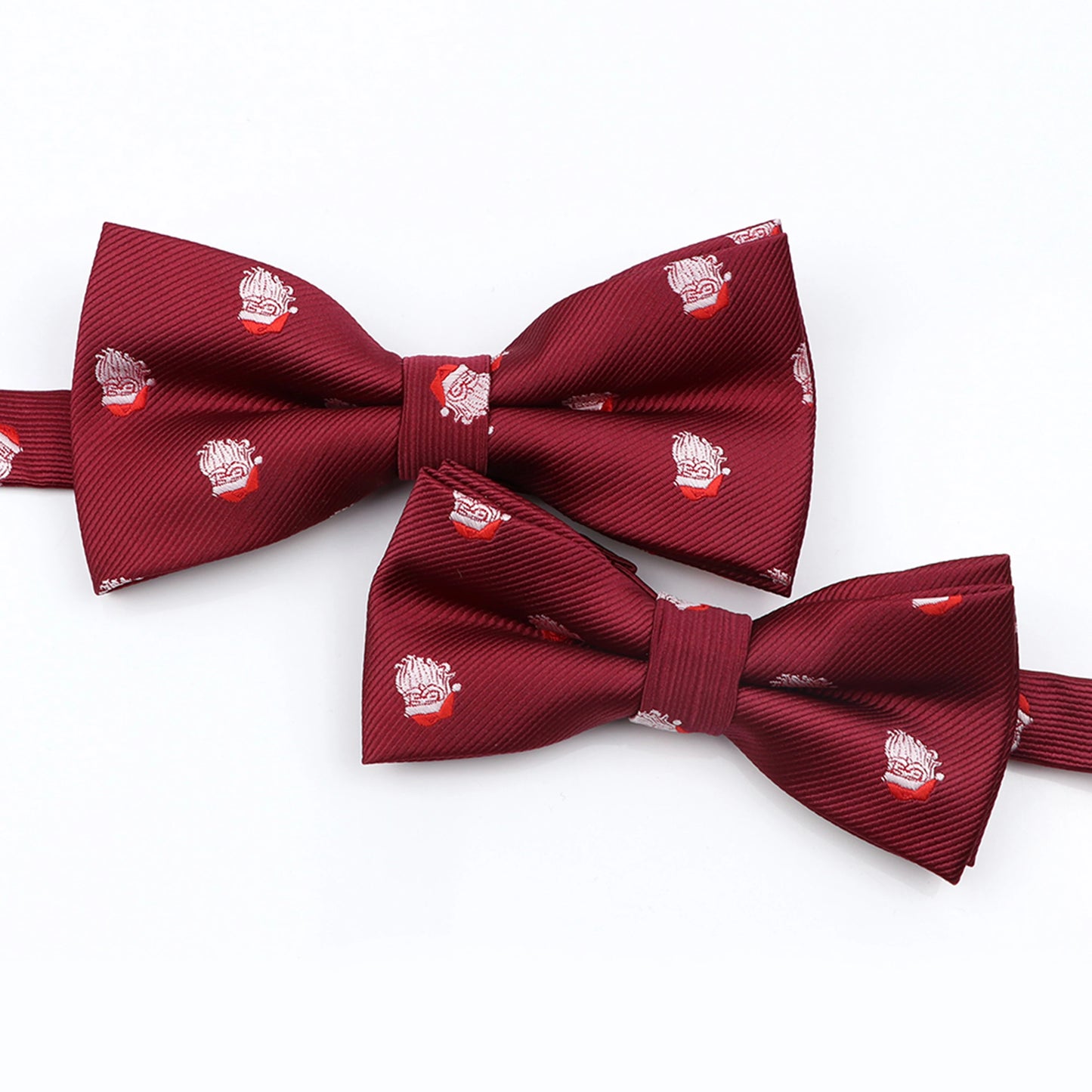 Mens Christmas Bow Tie High Quality Jacquard Woven Red Blue