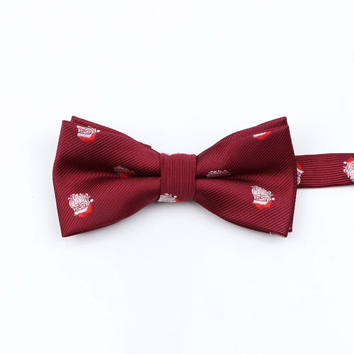 Mens Christmas Bow Tie High Quality Jacquard Woven Red Blue