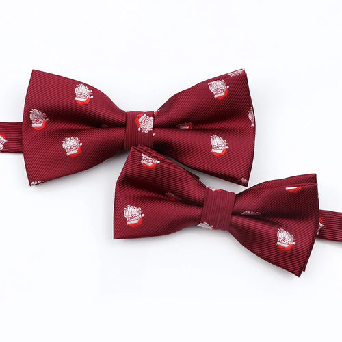 Mens Christmas Bow Tie High Quality Jacquard Woven Red Blue