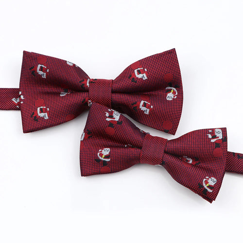 Mens Christmas Bow Tie High Quality Jacquard Woven Red Blue