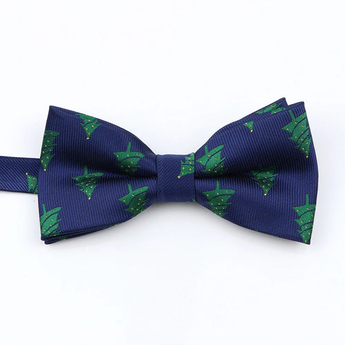 Mens Christmas Bow Tie High Quality Jacquard Woven Red Blue