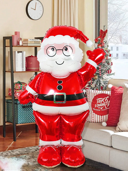 1pcExtra Large Santa Foil Balloon, 61 Inch Christmas Party Decoration