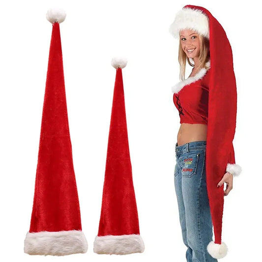 Extended Super Long Christmas Santa Hat Children Adults Christmas Xmas