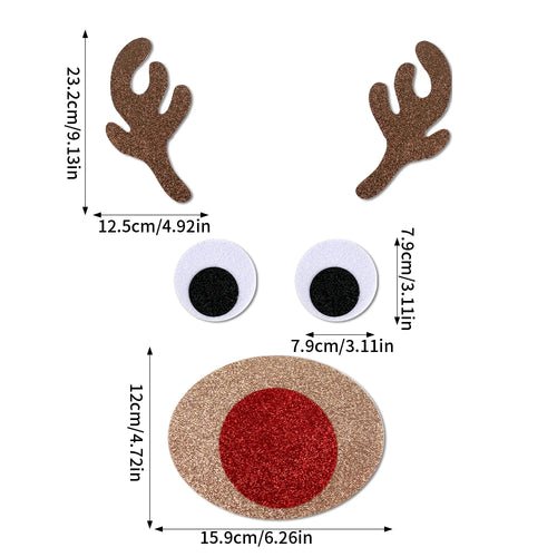 Christmas Door Window Stickers Felt Cloth Cartoon Snowman Santa Claus - Noel.ca