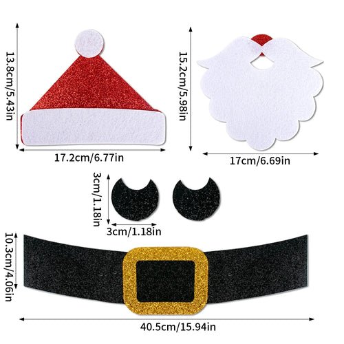 Christmas Door Window Stickers Felt Cloth Cartoon Snowman Santa Claus - Noel.ca