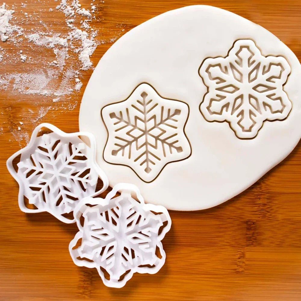 Christmas Gingerbread Cookie Cutters Snowflake Santa Plastic Cookie - Noel.ca