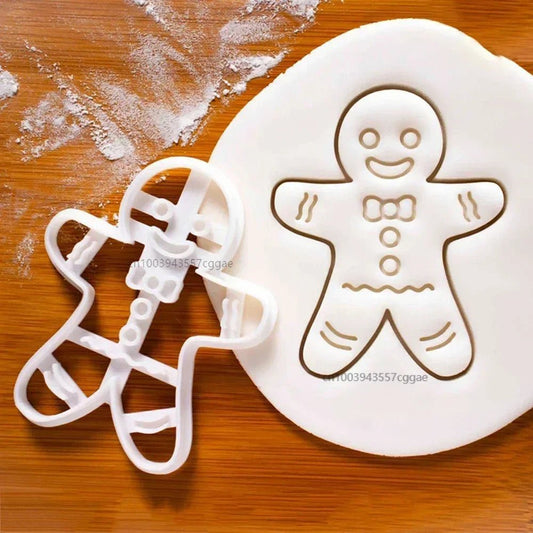 Christmas Gingerbread Cookie Cutters Snowflake Santa Plastic Cookie - Noel.ca