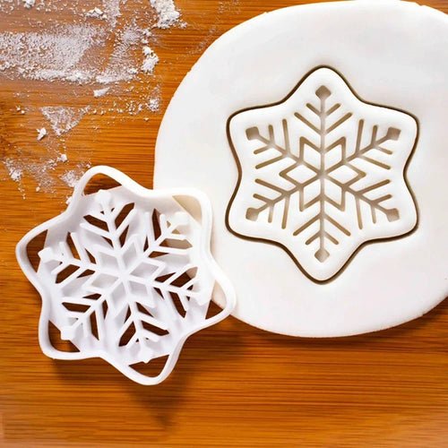 Christmas Gingerbread Cookie Cutters Snowflake Santa Plastic Cookie - Noel.ca
