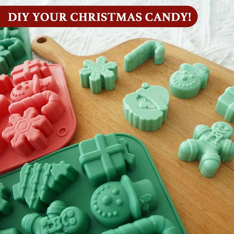 Christmas Silicone Chocolate Molds Candy Baking Moulds Handmade - Noel.ca