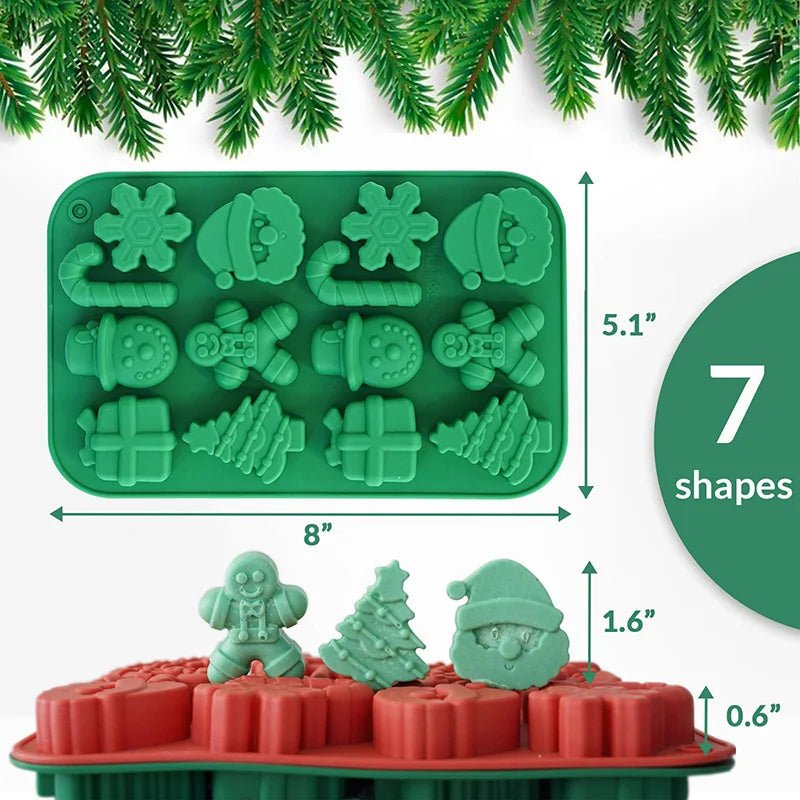 Christmas Silicone Chocolate Molds Candy Baking Moulds Handmade - Noel.ca