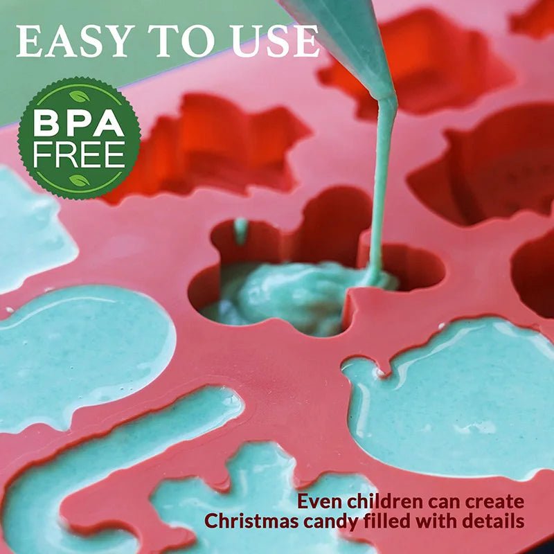Christmas Silicone Chocolate Molds Candy Baking Moulds Handmade - Noel.ca
