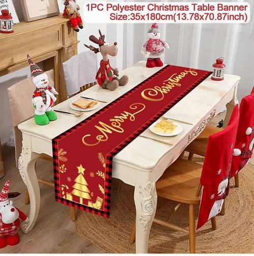 Christmas Table Runner Merry Christmas Decoration for Home Xmas Party - Noel.ca