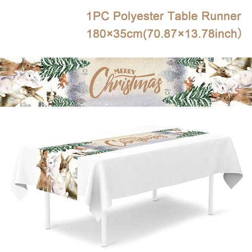 Christmas Table Runner Merry Christmas Decoration for Home Xmas Party - Noel.ca