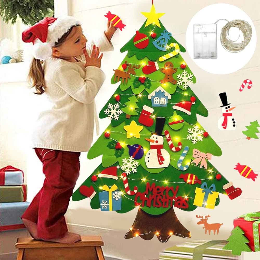 DIY Felt Christmas Tree Christmas Decoration for Home Navidad 2022 New - Noel.ca