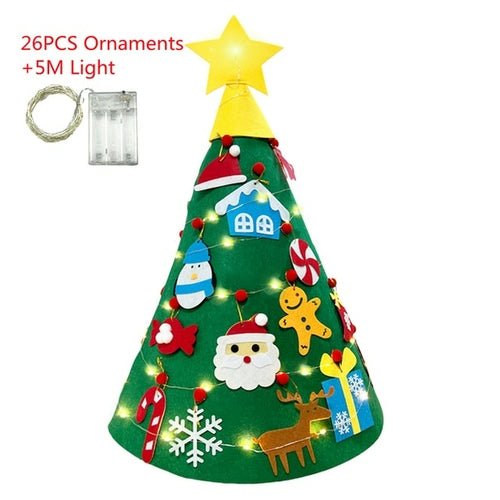 DIY Felt Christmas Tree Christmas Decoration for Home Navidad 2022 New - Noel.ca
