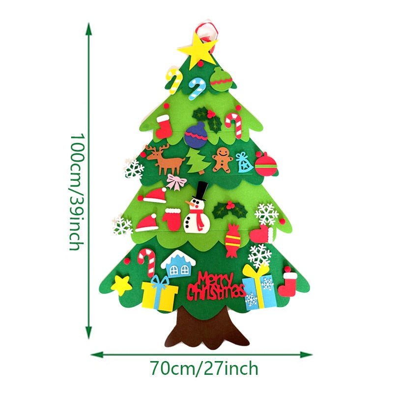DIY Felt Christmas Tree Christmas Decoration for Home Navidad 2022 New - Noel.ca