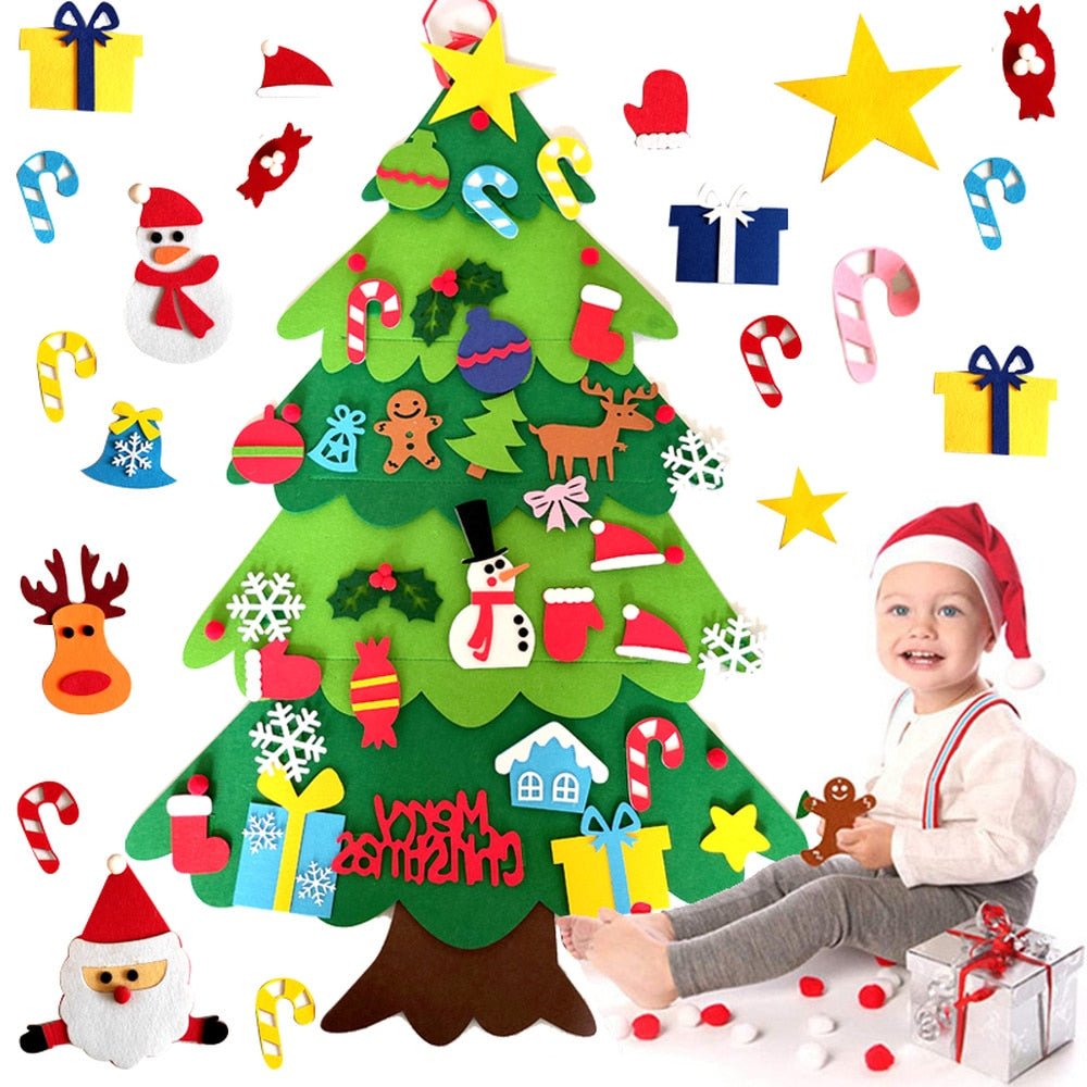 DIY Felt Christmas Tree Christmas Decoration for Home Navidad 2022 New - Noel.ca