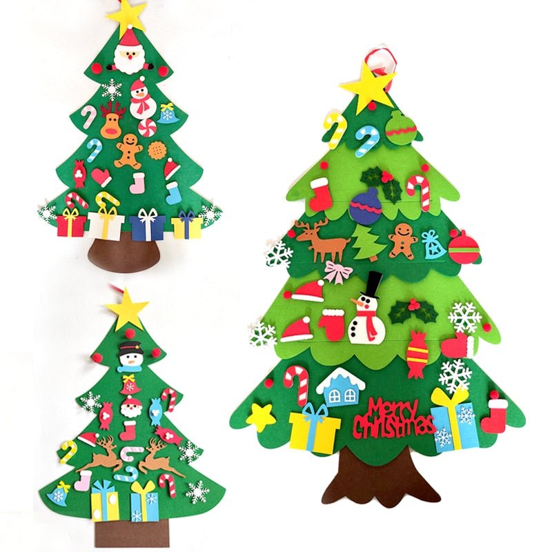 DIY Felt Christmas Tree Christmas Decoration for Home Navidad 2022 New - Noel.ca