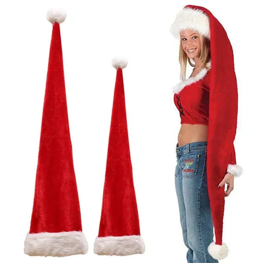 Extended Super Long Christmas Santa Hat Children Adults Christmas Xmas - Noel.ca