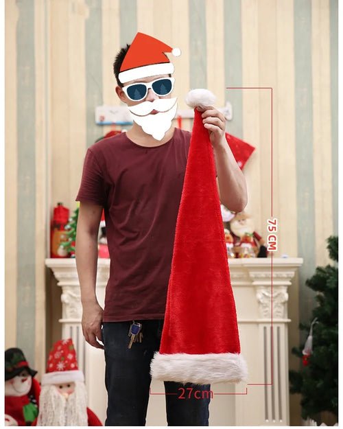 Extended Super Long Christmas Santa Hat Children Adults Christmas Xmas - Noel.ca