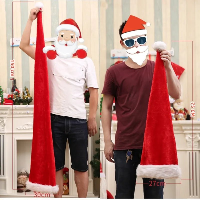 Extended Super Long Christmas Santa Hat Children Adults Christmas Xmas - Noel.ca