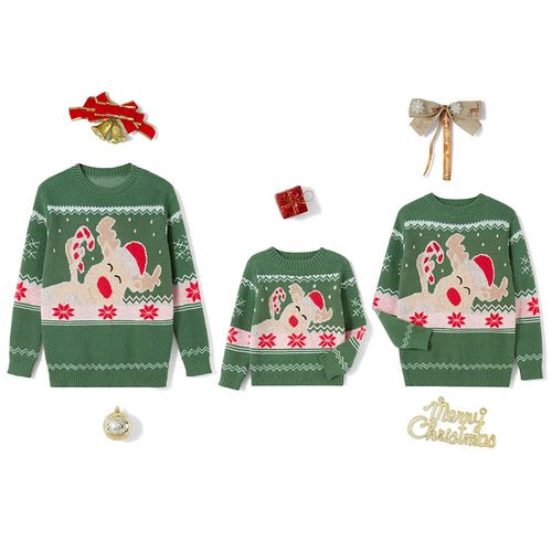 hirigin Family Matching Christmas Sweater Ugly Christmas Reindeer - Noel.ca