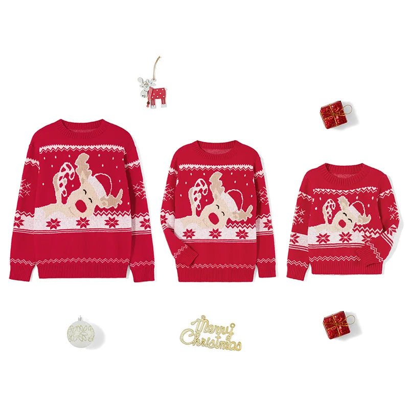 hirigin Family Matching Christmas Sweater Ugly Christmas Reindeer - Noel.ca