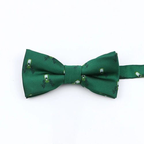 Mens Christmas Bow Tie High Quality Jacquard Woven Red Blue - Noel.ca