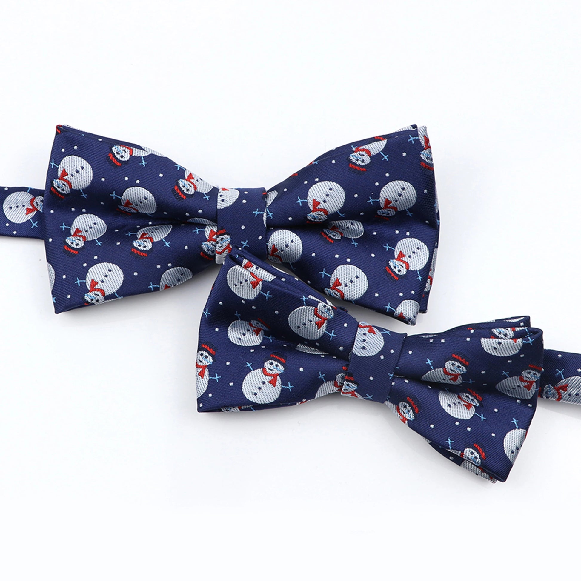 Mens Christmas Bow Tie High Quality Jacquard Woven Red Blue - Noel.ca
