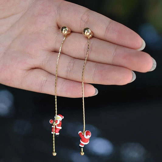 New Design Asymmetric Snowflake Christmas Boot Hat Drop Earrings for - Noel.ca