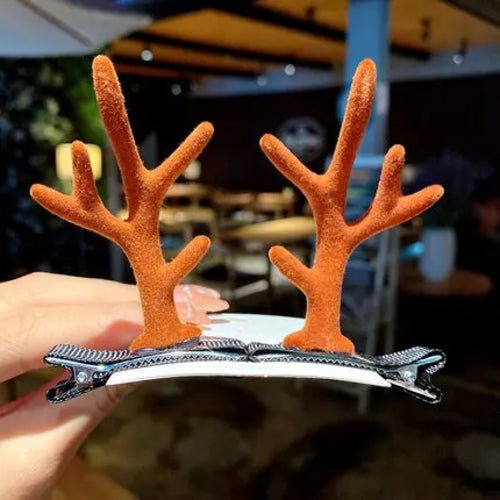 New Year Christmas Hair Pin Children Barrettes Bow Deer Santa Claus - Noel.ca