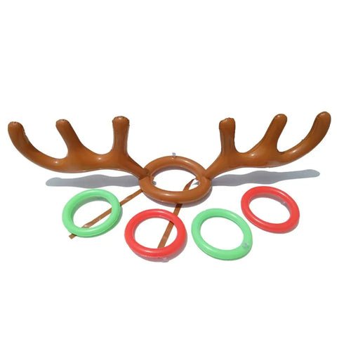 New Year Decoration Santa Funny Reindeer Antler Hat Inflatable Toys - Noel.ca