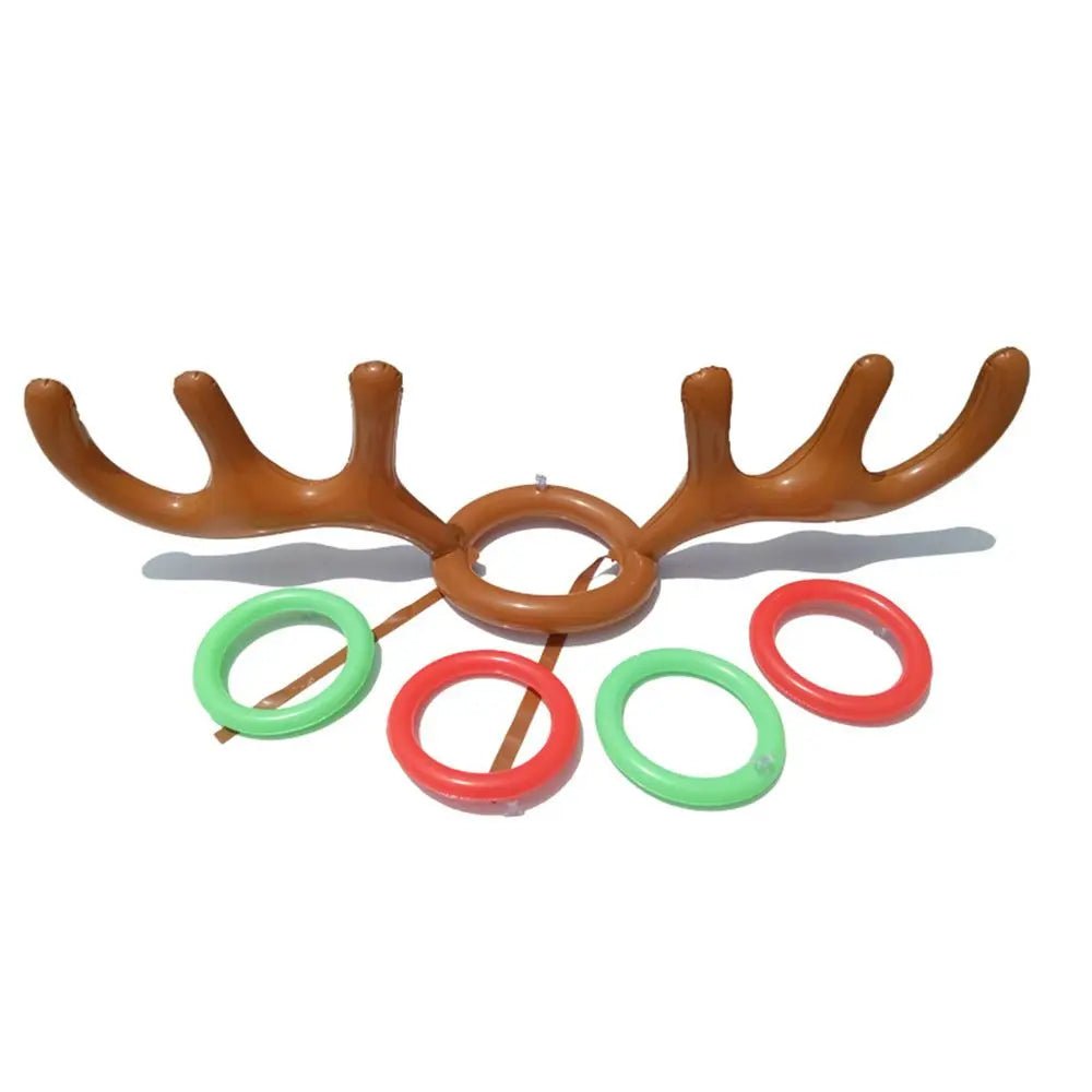 New Year Decoration Santa Funny Reindeer Antler Hat Inflatable Toys - Noel.ca