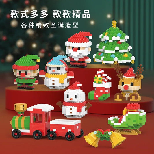 Reindeer Christmas Gifts Mini Brock Building Construction Toys for - Noel.ca