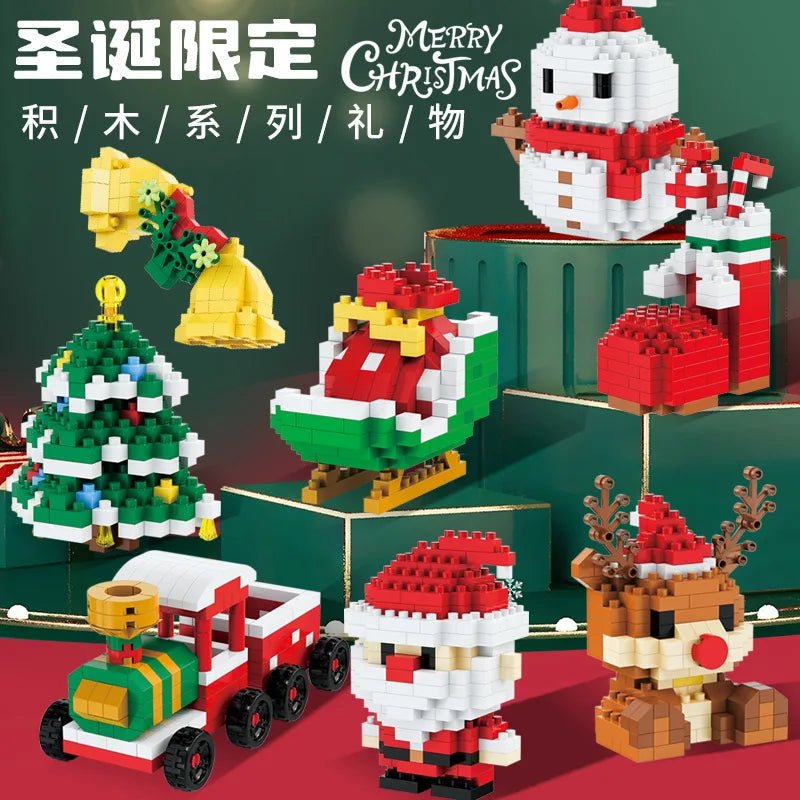 Reindeer Christmas Gifts Mini Brock Building Construction Toys for - Noel.ca