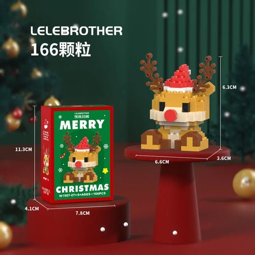 Reindeer Christmas Gifts Mini Brock Building Construction Toys for - Noel.ca