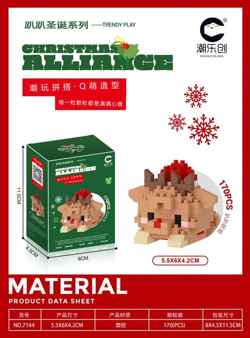 Reindeer Christmas Gifts Mini Brock Building Construction Toys for - Noel.ca