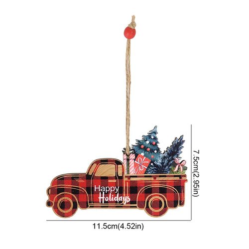 Wooden Christmas Tree Desktop Ornament Santa Claus Merry Christmas - Noel.ca